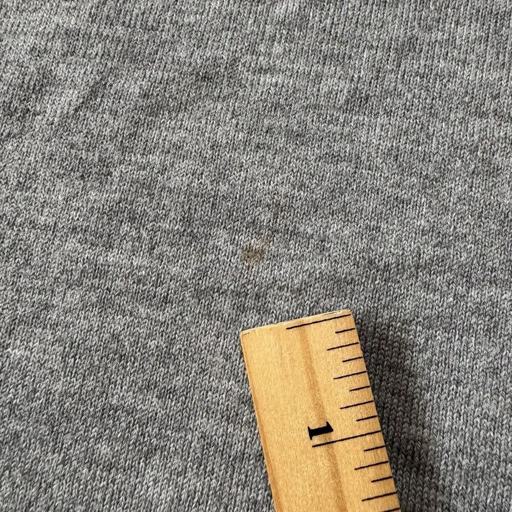 Brooks Brothers 346 Sweater Mens Extra Large Grey Merino Wool Blend V Neck Logo - Picture 7 of 8